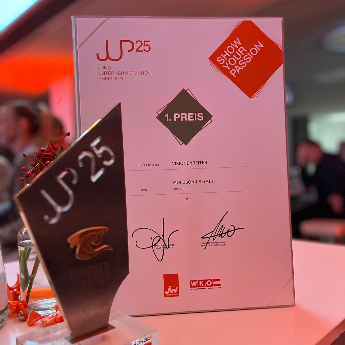 Moldsonics gewinnt den Jungunternehmerpreis 2025 in der Kategorie „Visionenreiter“