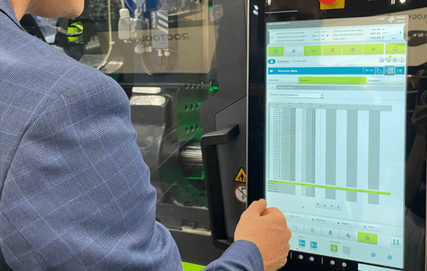 Daten einer Schnecke bei der Messung von Moldsonics